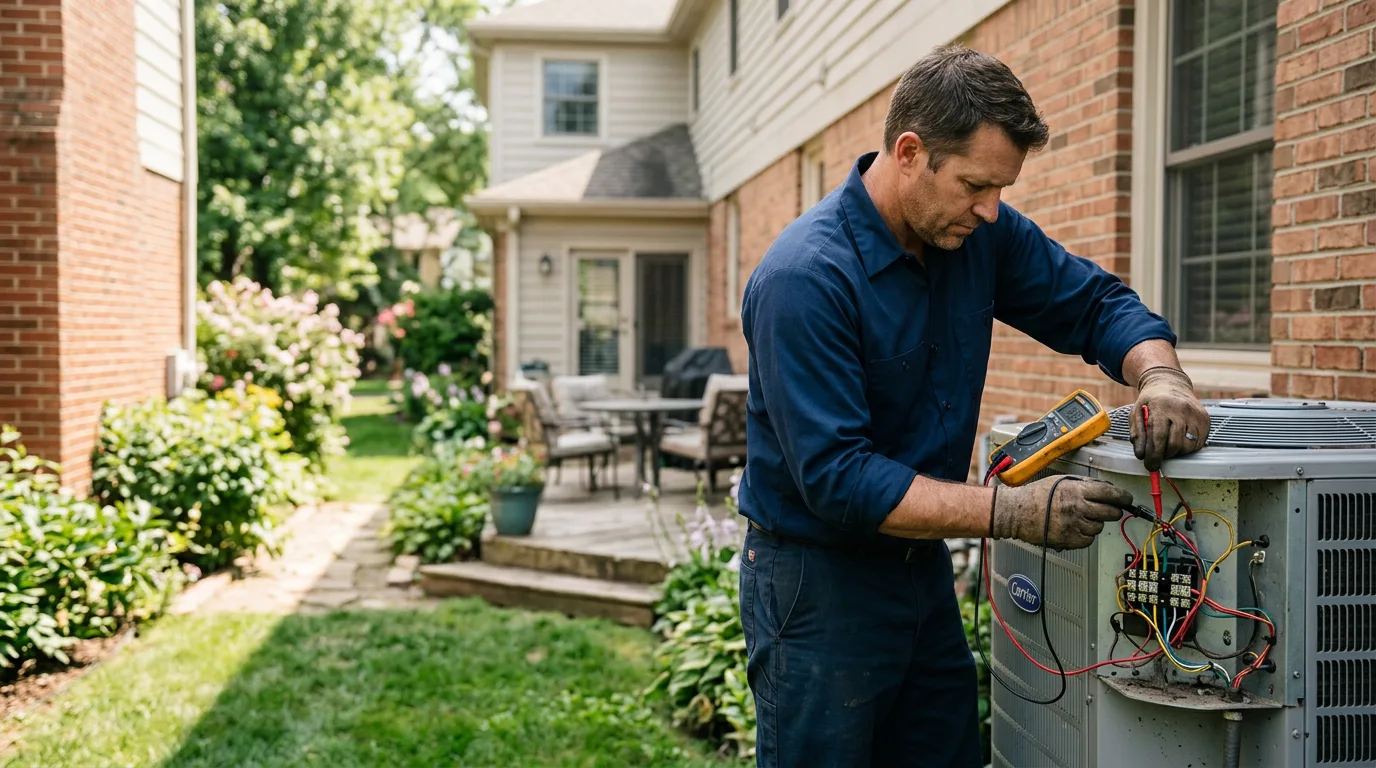 HVAC technician working near Woodbury, PA